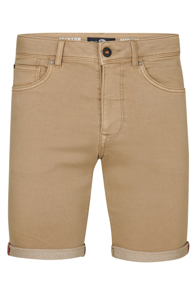 JACKSON GEKLEURDE DENIM SHORT M ROS SHO005 7130 Light Tan